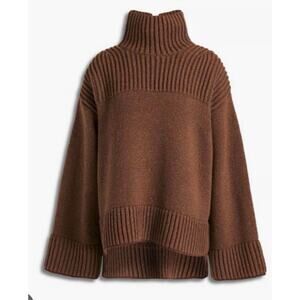 Acne Studios Brown Ribbed Turtleneck Sweater XXS NWT